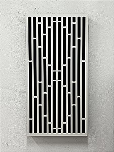 Painel acústico absorção e difusão Line 120 x 60 x 07cm