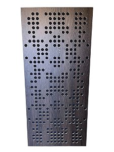 Painel acústico absorção e difusão Mandala 120 x 60 x 07cm