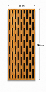 Painel acústico absorção e difusão Pulse 120 x 60 x 07cm