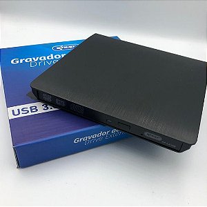 Gravador De Cd Dvd Slim Drive Externo Usb 3.0 Knup Kple300