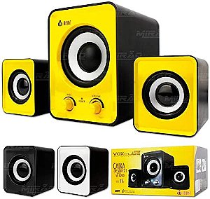 Caixa De Som 2x1 Subwoofer Conexão P2 Usb 11w Rms