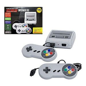 Mini Video Game Retro Emulador Super Mini Sfc Com 620 Jogos Classicos 8 bit  02 Controles Nintendo