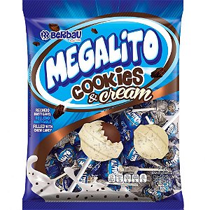 Pirulito Megalito Cookies e Cream 1kg