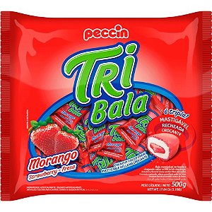 Bala Tri-Bala Morango 500g