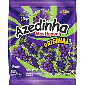 Bala Azedinha Mastigável Uva 500g