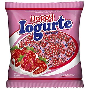 Bala Happy Iogurte Morango 500g