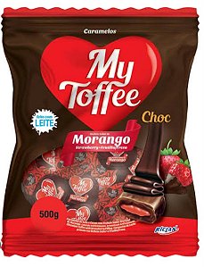 Bala My Toffe morango c/ Chocolate 500g