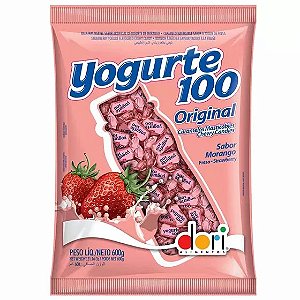 Bala Yogurte 100 Morango 600g