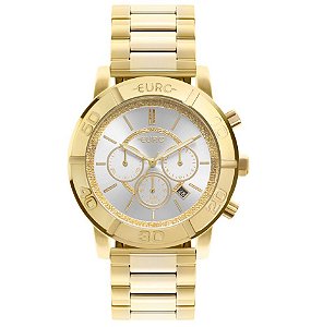 Relógio Feminino Euro Big Case Delux Dourado EUJS25AA/4D