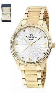 Kit Relógio Champion Dourado Feminino CN25789C