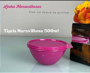 Tupperware Tigela Maravilhosa 500ml Pink c glitter