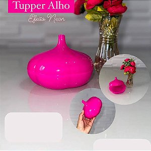 Tupperware Porta Alho Rosa Neon