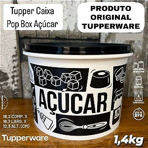 Tupperware Caixa Açúcar Pop Box PB 1,4 kg
