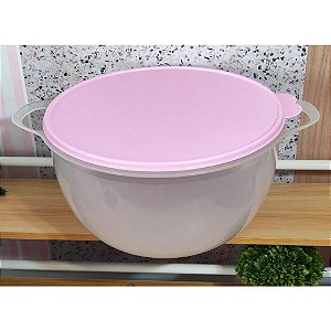 Tupperware Mega Criativa 10 litros - Tranparente c/ tampa Rosa