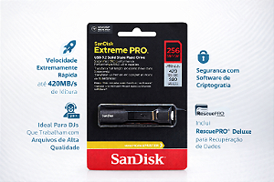 Pendrive SanDisk Extreme PRO 3.2 (256gb) 420MB/s