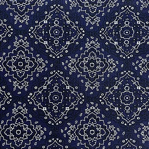 Tecido Tricoline 100% Algodão - Estampa Bandana  - 50cmx1,40m