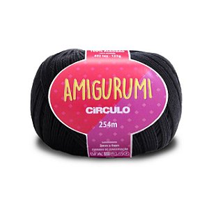 Linha Amigurumi Círculo 254m Cor 8990 Preto