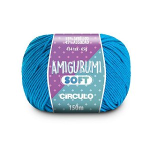 Linha Amigurumi Soft Círculo 150m Cor 2286 Piscina