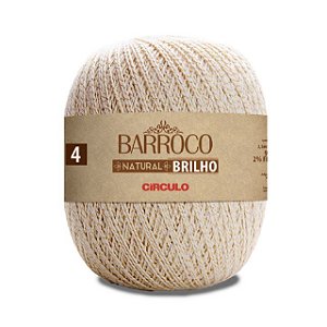 Barbante Barroco Natural Brilho Ouro Circulo 700g n 4