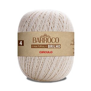 Barbante Barroco Natural Brilho Prata Circulo 700g n 4