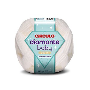 Lã Diamante Baby Círculo 350m 8001 Branco