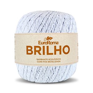 Barbante EuroRoma Brilho Prata 406m 200 Branco