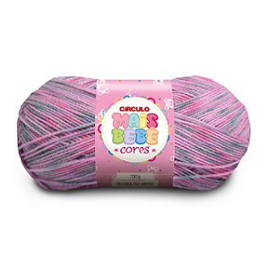 Lã Mais Bebe Cores Circulo 500m Cor 9072 Rosa Inca