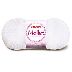 Lã Mollet 100g Círculo 200m Cor 10 Branco