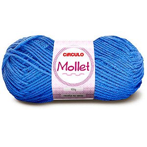 Lã  Mollet 100g Círculo 200m Cor  2403 Acqua