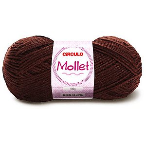 Lã  Mollet 100g Círculo 200m Cor 608 Chocolate