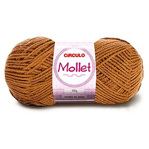 Lã  Mollet 100g Círculo 200m Cor  7447 Avelã