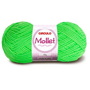 Lã  Mollet 100g Círculo 200m Cor 781 Verde Neon