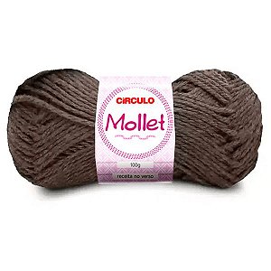 Lã  Mollet 100g Círculo 200m Cor 7947 Granito