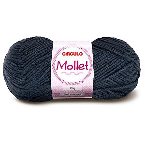 Lã Mollet 100g Círculo 200m Cor 8860 Noturno