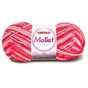 Lã  Mollet 100g Círculo 200m Cor 9202 Goiaba