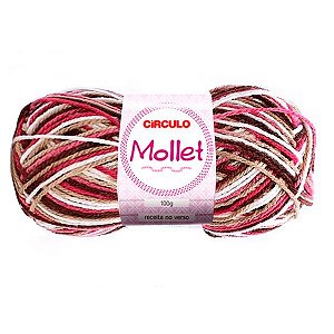 Lã Mollet 100g Círculo 200m Cor 9306 Napolitano