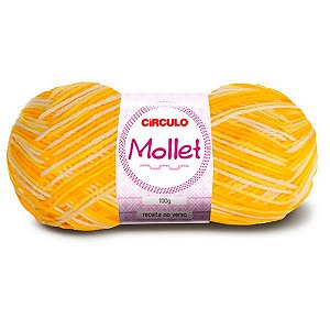 Lã Mollet 100g Círculo 200m Cor 9368 Raio de Sol