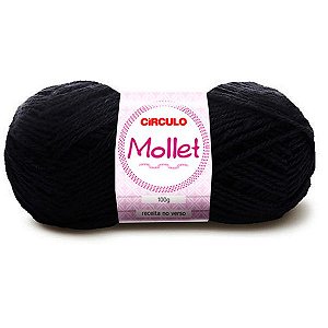 Lã Mollet 100g Círculo 200m Cor 940 Preto