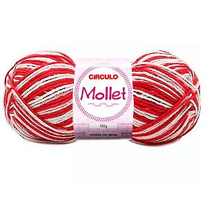 Lã Mollet 100g Círculo 200m Cor 9632 Picnic