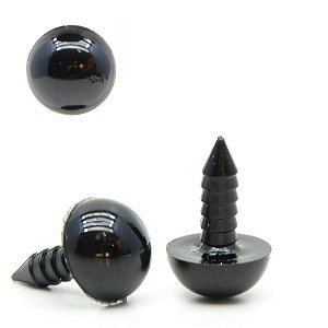 Olhos para Amigurumis 10,0mm Cor Preto