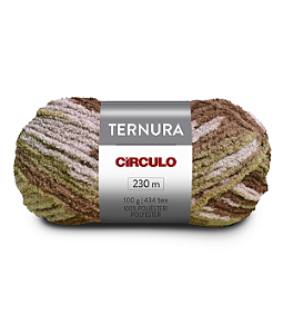 Lã Ternura 100g 230m 100% Poliéster Marca Círculo 4057 Mescla Castor