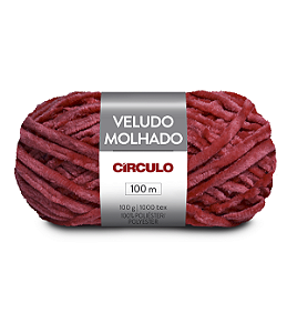 Lã Veludo Molhado 100g 100m 100% Poliéster Marca Círculo 3635 Cor Paixão