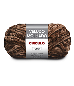 Lã Veludo Molhado 100g 100m 100% Poliéster Marca Círculo 854 Cor Chocolate