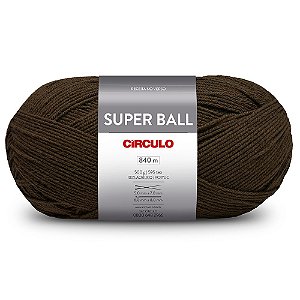Lã Super Ball 500g 840m 100% Acrílico Marca Círculo 0608 Chocolate