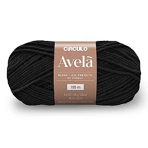 Lã Avelã 100g Marca Circulo Cor 8990 Preto