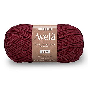 Lã Avelã 100g Marca Circulo Cor 3491 Rota do Vinho