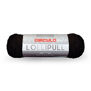 Lã LolliPull 100g 160m 100% Acrílico Marca Circulo 940 Preto
