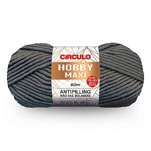 Lã Hobby Maxi Círculo 80m 700 Cinza Médio