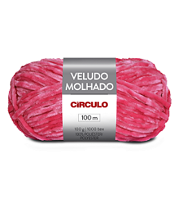 Lã Veludo Molhado 100g 100m 100% Poliéster Marca Círculo 3397 Bala de Morango