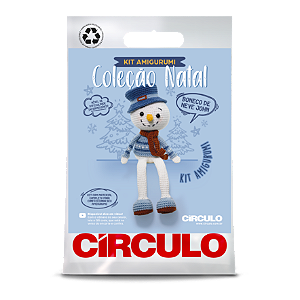 Kit Amigurumi Coleção Natal 04 Boneco de Neve John
